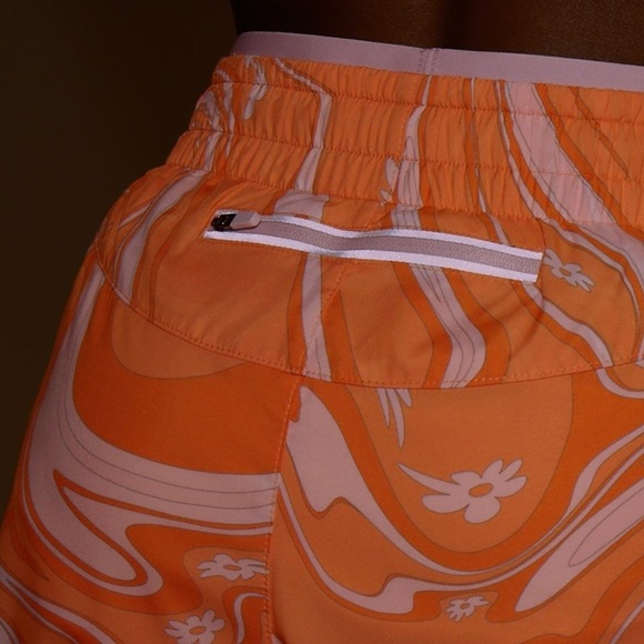 Fabletics Breathe Mid-Rise Run Short Womens Large Lined Orange Pink Athletic Gym - Picture 9 of 12